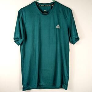 Adidas Climalite Athletic T Shirt Mens Medium Teal Short Sleeve Training Tee